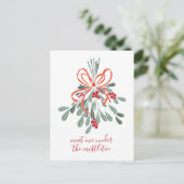 Ontmoet me onder de mistletoe briefkaart (Staand voorkant)