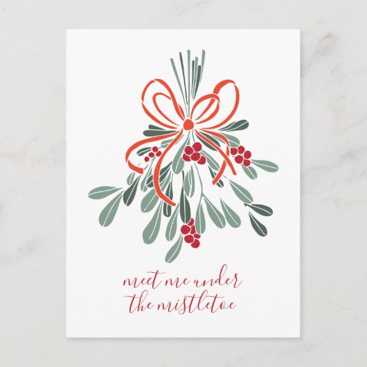 Ontmoet me onder de mistletoe briefkaart (Voorkant)