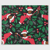 Ontmoet me onder de mistletoe cadeaupapier (Vlak)