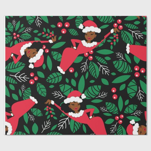 Ontmoet me onder de mistletoe cadeaupapier (Vlak)