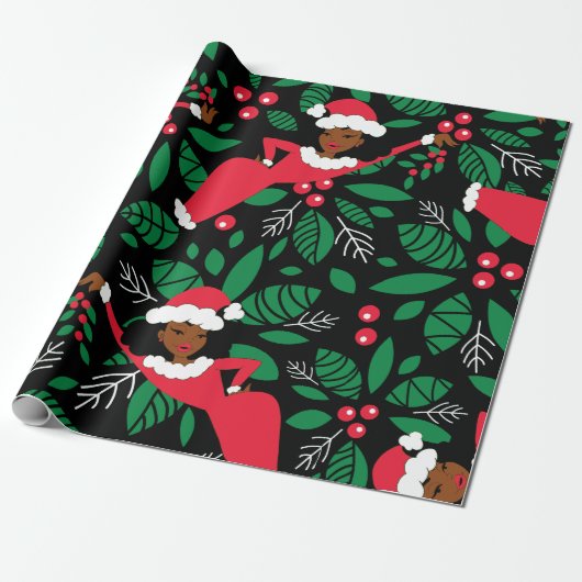 Ontmoet me onder de mistletoe cadeaupapier (Uitgerold)