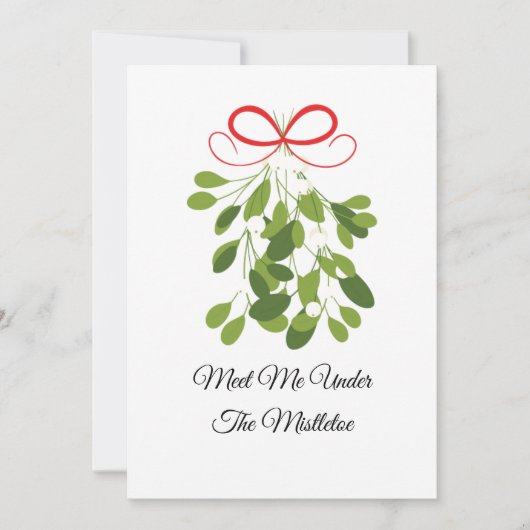 Ontmoet me onder de mistletoe feestdagenkaart (Voorkant)