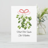 Ontmoet me onder de mistletoe feestdagenkaart (Staand voorkant)