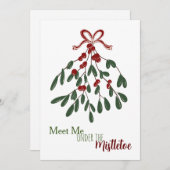 Ontmoet me onder de Mistletoe Feestdagenkaart (Voorkant / Achterkant)