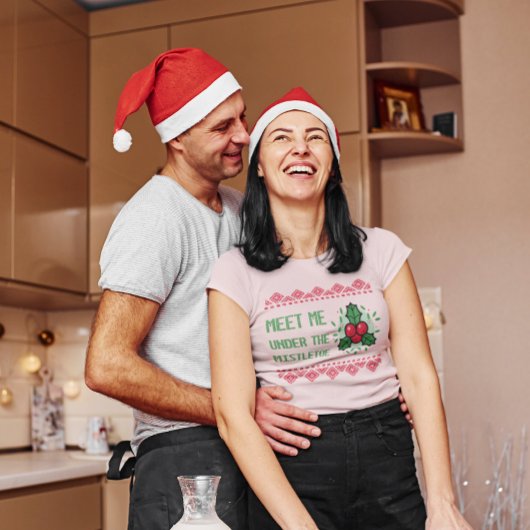Ontmoet me onder de MistleToe Fun kerst T-shirt