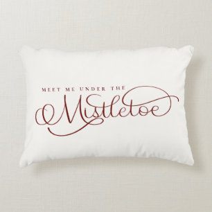 Ontmoet me onder de Mistletoe Holiday Accent Kussen