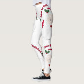 Ontmoet me onder de Mistletoe kerstman Leggings (Links)