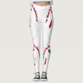 Ontmoet me onder de Mistletoe kerstman Leggings (Voorkant)