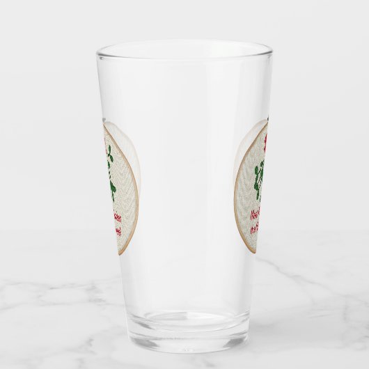 Ontmoet me onder de mistletoe | Kerstmis Glas (Rechts)