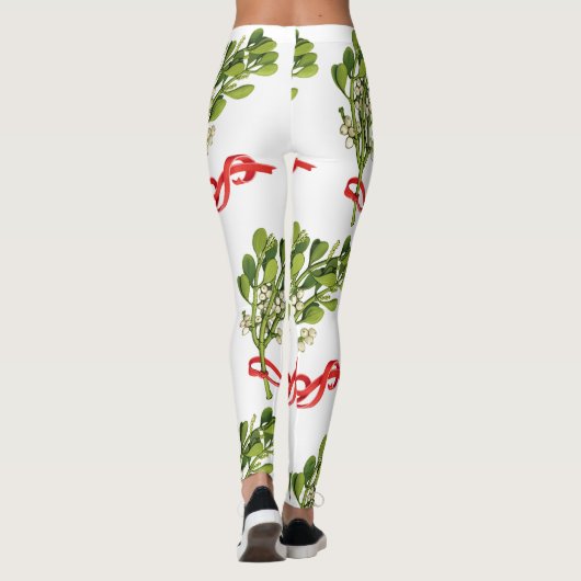 ONTMOET ME ONDER DE MISTLETOE KERSTMIS LEGGINGS (Achterkant)