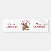 Ontmoet me onder de mistletoe! KerstTeddy Bear Bumpersticker (Voorkant)