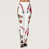 Ontmoet me onder de Mistletoe-kerstteddybeer Leggings (Achterkant)