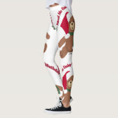 Ontmoet me onder de Mistletoe-kerstteddybeer Leggings (Links)