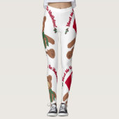Ontmoet me onder de Mistletoe-kerstteddybeer Leggings (Voorkant)