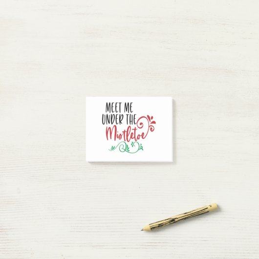 ontmoet me onder de mistletoe post-it noten post-it® notes (Op bureau)