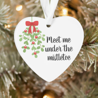 Ontmoet me onder de Mistletoe Romantic Kerstmis Ornament
