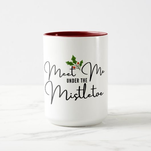 Ontmoet me onder de Mistletoe Romantische vakantie Mok (Midden)