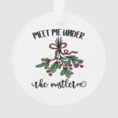 Ontmoet me onder de Mistletoe Ronde Kerstmis Ornament (achterkant)