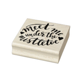 Ontmoet me onder de mistletoe rubberstempel