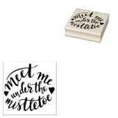 Ontmoet me onder de mistletoe rubberstempel (Gestempeld)