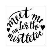 Ontmoet me onder de mistletoe rubberstempel (Afrduk)