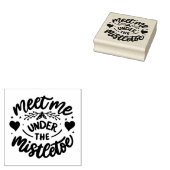 Ontmoet me onder de mistletoe rubberstempel (Gestempeld)