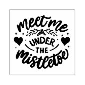 Ontmoet me onder de mistletoe rubberstempel (Afrduk)