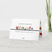 Ontmoet me onder de Mistletoe Schattigee kattenker Kaart (Achterkant)