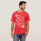 Ontmoet me onder de mistletoe t-shirt (Voorkant volledig)
