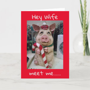 ONTMOET ME "ONDER DE MISTLETOE" VROUW FEESTDAGEN KAART