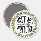 Ontmoet me onder de Mistletoe Waterverf adem Magneet (Voorkant / Achterkant)