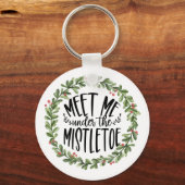 Ontmoet me onder de Mistletoe Waterverf adem Sleutelhanger (Voorkant)
