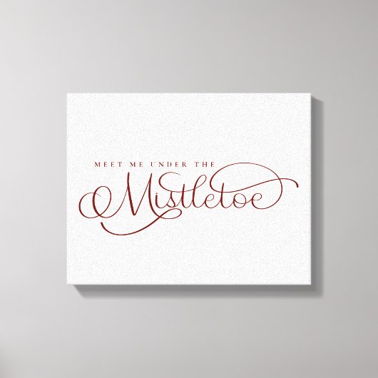 Ontmoet me onder het Mistletoe Holiday Canvas (Voorkant)