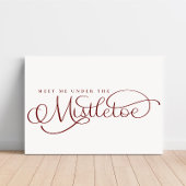 Ontmoet me onder het Mistletoe Holiday Canvas Afdruk
