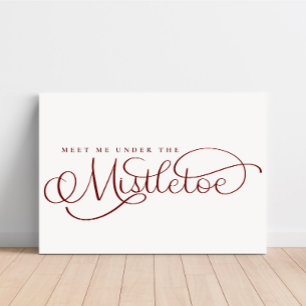 Ontmoet me onder het Mistletoe Holiday Canvas Afdruk