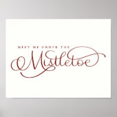 Ontmoet me onder het Mistletoe Holiday Poster (Voorkant)
