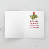 **ONTMOET ME ONDER MISTLETOE ZIE HOE "VEEL" IK HOU FEESTDAGEN KAART (Binnen)