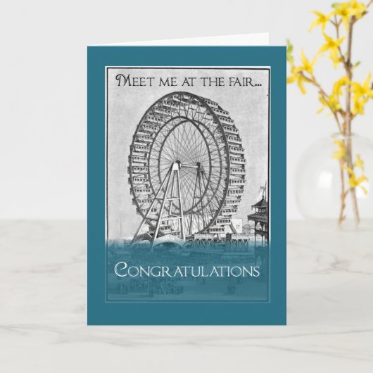 Ontmoet me op de Fair Musical Gefeliciteerd Kaart (Gele Bloem)