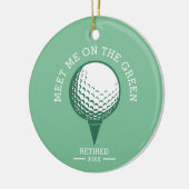 Ontmoet me op de groene, gepersonaliseerde, gepens keramisch ornament (Links)