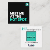ONTMOET ME OP DE HOTSPOT VIERKANTE VISITEKAARTJE (Voorkant / Achterkant)