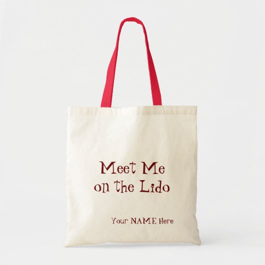 Ontmoet me op de Lido Gepersonaliseerd Tote Bag (Voorkant)