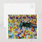 Ontmoet me op het festival briefkaart (Voorkant / Achterkant)
