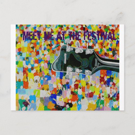 Ontmoet me op het festival briefkaart (Voorkant)