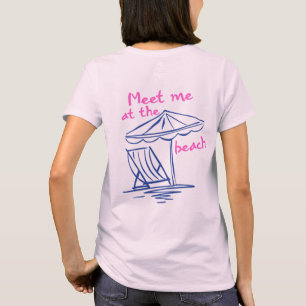 Ontmoet me op het strand–Grafische zomerse strands T-shirt
