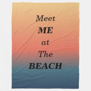 Ontmoet Me Op Het Strand Zomer Strand Zonsopgang K Fleece Deken