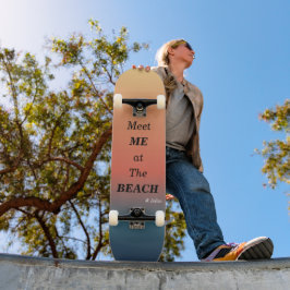 Ontmoet Me Op Het Strand Zomer Strand Zonsopgang K Persoonlijk Skateboard