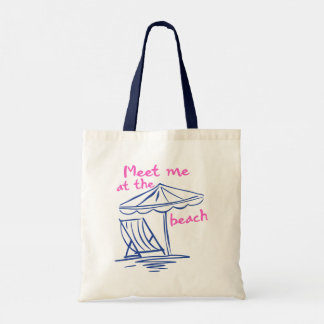 Ontmoet me op het strand Zomerstemming Tote Bag