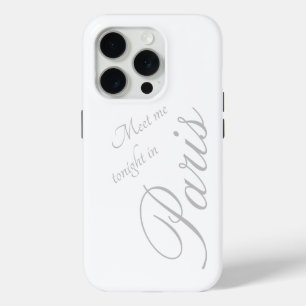 Ontmoet me vanavond in Parijs - wit - romantisch iPhone 15 Pro Case