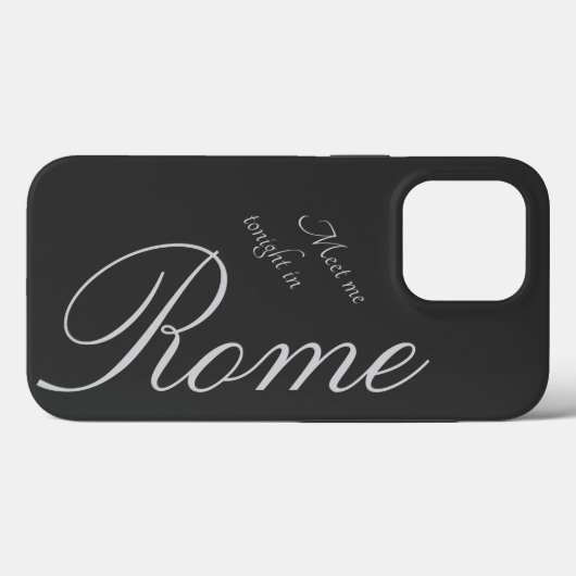 Ontmoet me vanavond in Rome - donkergrijs - romant Case-Mate iPhone Case (Achterkant (horizontaal))