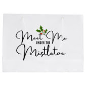 Ontmoet mij onder de Mistletoe feestelijke geschen Groot Cadeauzakje (Achterkant)